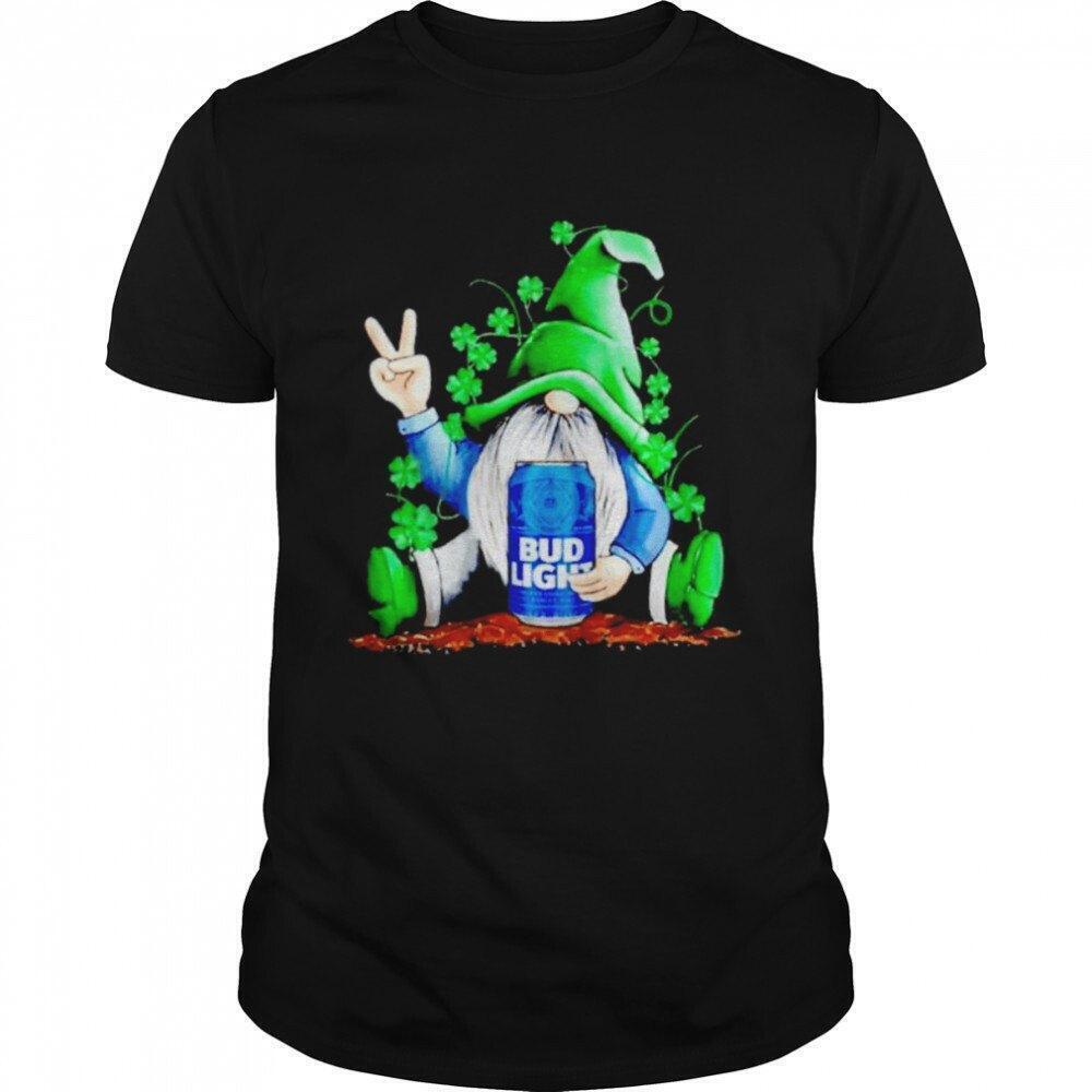 Gnomie Loves Bud Light Beer St Patricks Day Tshirt